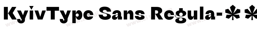 KyivType Sans Regula字体转换